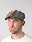 Кепка FREDRIKSON арт. 3009-617/555 Хулиганка (коричневый / оливковый / серый)
